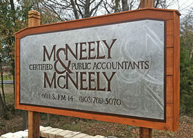 McNeely & McNeely CPA sign by Paul Silva