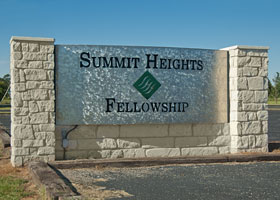Summit Heights Fellowship sign by Paul Silva